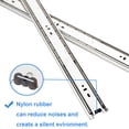 thumbnail image 4 of 10 pares de guías deslizantes para cajones con rodamiento de bolas de montaje lateral de extensión completa de 20 pulgadas, 4 of 5