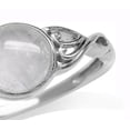 thumbnail image 4 of Moonstone Ring Elegant Titanium Steel Geometric Pattern Irregular Design Jewelry Durable Statement Band For Men Women, 4 of 4