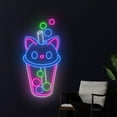 thumbnail image 3 of Handmadetneonsign Bubble Tea Logo Wall Art, Boba Tea Wall Decor, Milk Tea Store Wall Decor, 3 of 5