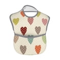 thumbnail image 2 of Susaid Heart Polka Dot Print Bibs for Babies Toddlers Adjustable Waterproof Free Soft Durable Bibs for eating with Large Pocket Food Catcher, 2 of 8