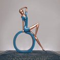 thumbnail image 5 of Estatua decorativa de niña con pose de yoga, escultura para decoración familiar, estatua, adornos de escritorio, regalos, manualidades, 5 of 5