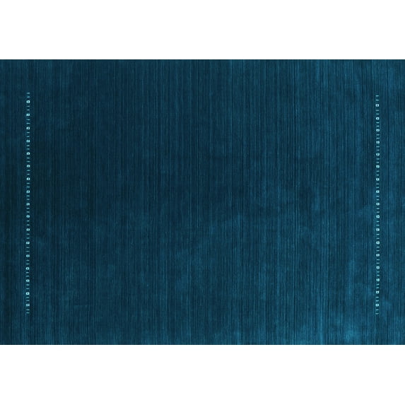 Ahgly Company Indoor Rectangle Abstract Light Blue Contemporary Area Rugs, 7' x 9'