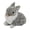 Gray, variant on RoverTrail Mini Plush Bunny Realistic Stuffed Rabbit 5.1x3.5 Inch Soft Faux Fur Animal Figurine for Home Desk Garden Decor Kids Adults Gift