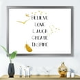 thumbnail image 3 of Designart 'Inspirational Quote On Gold and White' Traditional Framed Art Print, 3 of 4
