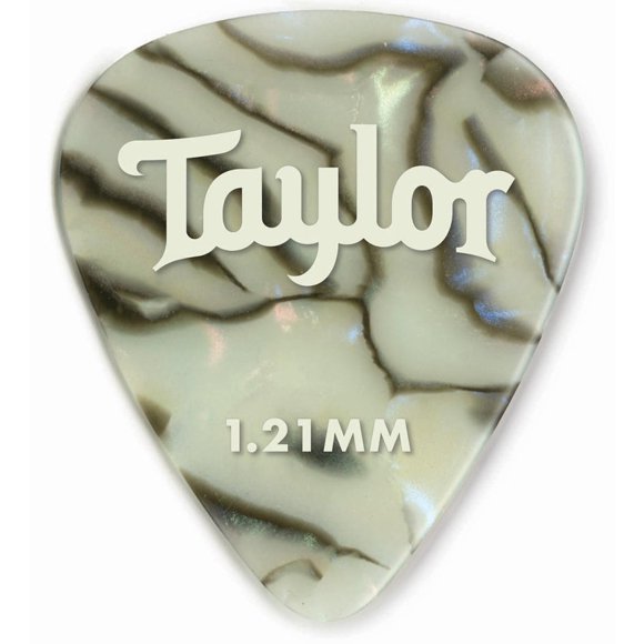 Taylor Picks - Celluloid 351, Abalone, 1.21 mm, 12 Pack