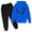 Blue, variant on Shadoumai Girls Hoodie and Sweatpants Set Heart Print 2 Piece Outfits for Kids with Hood Fall Casual Children Sweat Suits,White(11-12 Years)