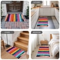 thumbnail image 6 of Colorful Striped Door Mat&nbsp;Indoor Outdoor Entrance,Non Slip Small Rug for Kitchen Bathroom Entryway Rug,Modern Rainbow Abstract Graffiti Art Washable Doormat Floor Mat for Office 18x30 Inch, 6 of 8
