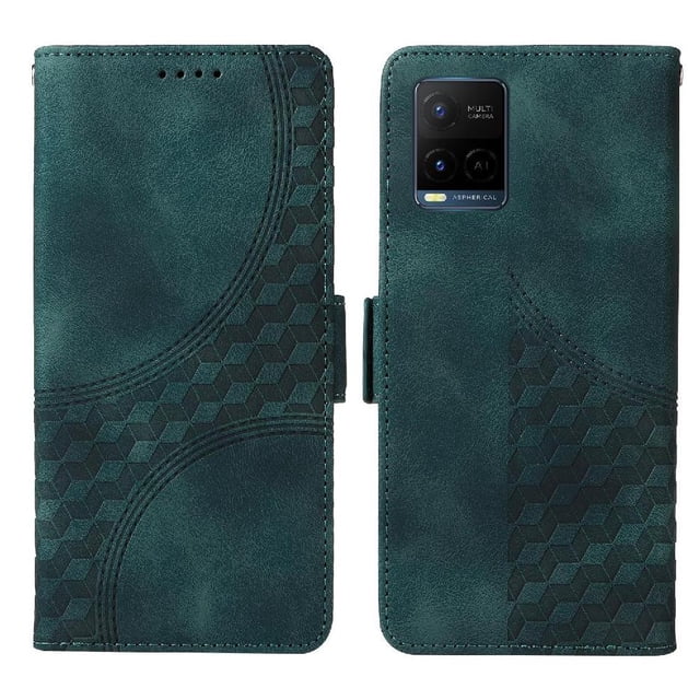 Funda GANGXUN para Vivo Y21s con diseño acolchado elegante, cuero PU, protección total y ajuste preciso