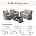 thumbnail image 6 of ELPOSUN Wicker Patio Furniture Set, 8 Piece Outdoor Sectional Conversation Sets, Gray PE Rattan Patio Sofa Set for Balcony, Porch, Backyard, Khaki, 6 of 6