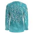 thumbnail image 5 of Ruimatai Women's Casual Round Neck Printed T-Shirt Long Sleeve Blouse Top Soft Breathable Polyester Daily Wear, 5 of 6