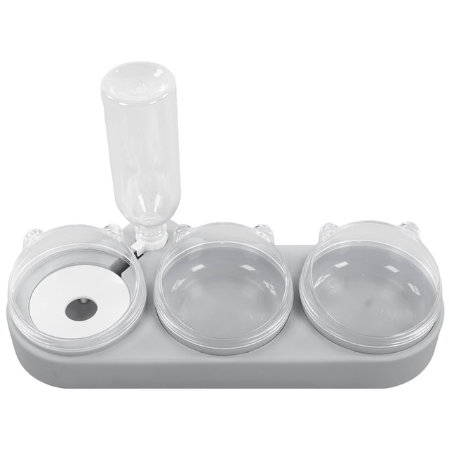 Cuencos de alimentación de agua, cuencos dobles para comida para gatos, juego de cuencos para comida seca y húmeda para gatos, cuencos dobles para comida para cachorros, instalación sin esfuerzo