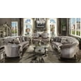 thumbnail image 3 of ACME Versailles Coffee Table, Antique Platinum & Clear Glass, 3 of 4