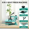 thumbnail image 2 of 8 in 1/6 in 1 Heat Press Machine, Sublimation Heat Press, 360° Swing Away Digital Heat Transfer Multifunction Heat Transfer Sublimation Combo for T-Shirt, Cap, Mug, Plate, Pillow, Bag, 2 of 7