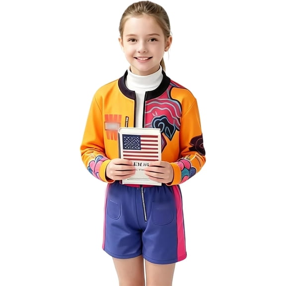 LumiFest G'irl's Popular Singer Stage Performance Outfits, Halloween Cosplay Costume for Birthday Party & Fancy Dress Up