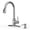 Brushed Nickel(Faucet+Soap Dispenser)-Vintage, variant on Brushed Nickel Contemporary Touchless Pull Down Kitchen Faucet with Soap Dispenser