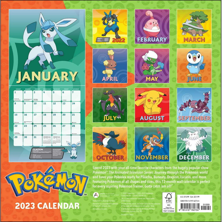 Prepare-se para 2023 com este calendário Pokémon! – Pokémon Mythology