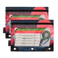 thumbnail image 2 of Sun Tower Cherry Mountains 2 Pack Pencil Pouch for 3 Ring Binder Smooth Zipper Folders with Pockets Clear Window Pencil Case, 2 of 6
