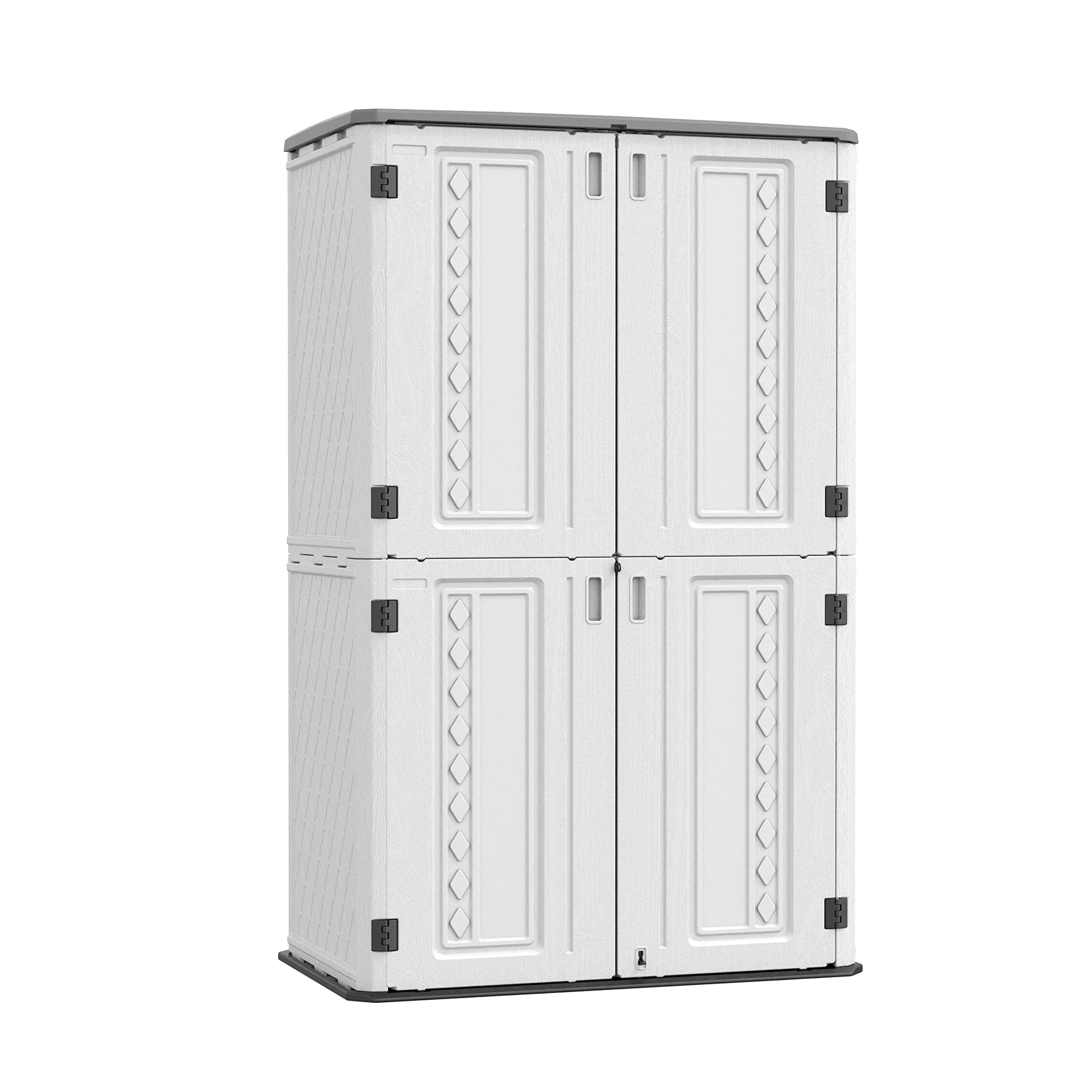 Kinying Vertical Resin Storage Shed, 52 Cu.ft Outdoor Storage