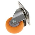 thumbnail image 4 of S SERENABLE Roues Pivotantes Pate Roulettes de Supermarché Chariot Roues Orange Nylon 32mm 17kg 1.25 Pouces, 4 of 8