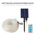 thumbnail image 4 of Amdohai 40ft/100leds Solar Powered LED String Lights Remote Control Color Changing 8 Modes Copper Wire Decorative Christmas Decorative Lights Waterproof Fairy String Lamp for Wedding Party Outdoor S, 4 of 7
