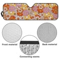 thumbnail image 6 of Yuyamidu Hippie Flowers Windshield Sun Shade Compatible with Wrangler JK JKU TJ 1997-2018, Foldable Windshield Sunshade Sun Visor Blocks UV Rays, 6 of 7