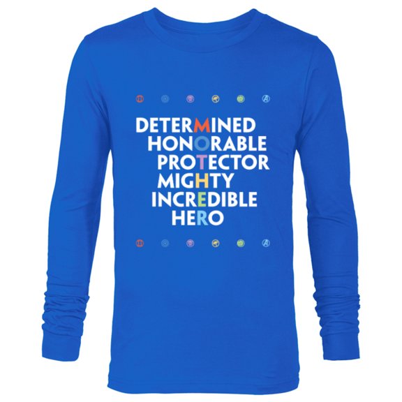 Marvel Avengers Super Hero Mother's Day - Long Sleeve T-Shirt for Men - Customized-Navy