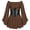 #079-Brown, variant on Girl's Halloween Dresses Above Knee Dress Long Flared Sleeve Off Shoulder Strapless Solid Color Smocked Waist Dress
