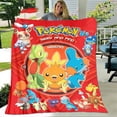 thumbnail image 2 of Cartoon Pokemon Pikachu Flannel Blanket Children Adult Gift Bedding Bedspread Sofa Spring and Autumn Warm Blanket Home Decor, 2 of 5