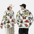 thumbnail image 6 of Balery Multicolored Butterflies Men's Women's UPF 50+ Sun Protection Lightweight Hoodie Performance Long Sleeve Shirt for Fishing Running-Large, 6 of 9