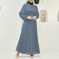 thumbnail image 3 of ZANZEA Dresses for Womens Full Sleeve O-Neck Solid Color With-Back-Zipper Dress, 3 of 4