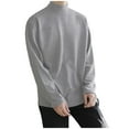 thumbnail image 2 of Jjayotai Mens Turtleneck Sweaters, Slim Fit Long Sleeve Sweater Pullover, Casual Solid Thermal Knitwear Gray L, 2 of 3