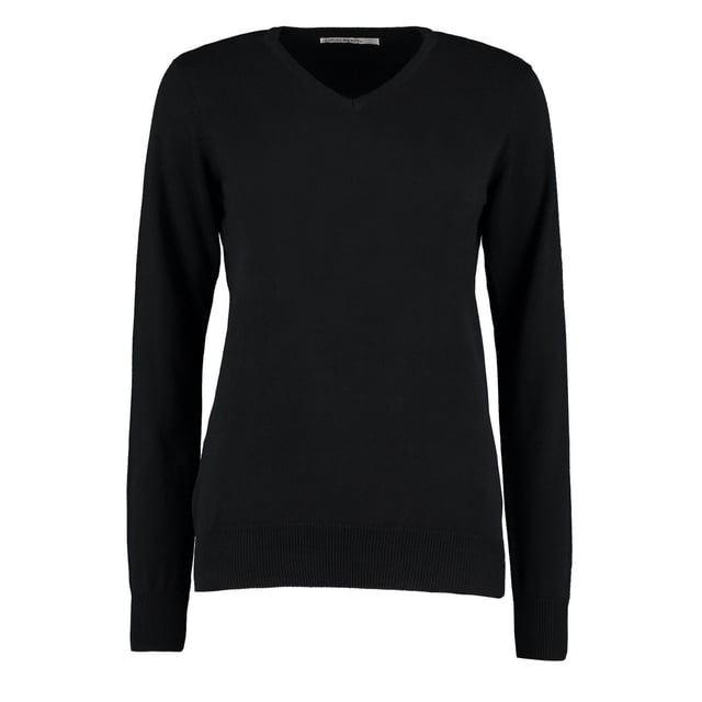Kustom Kit Sweat-Shirt en Coton et Col V pour Femme