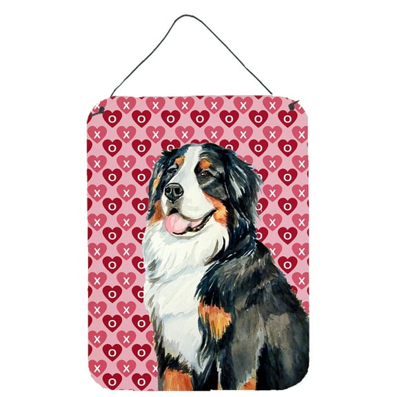 Carolines Treasures LH9154DS1216 Bernese Mountain Dog Hearts Love and Valentines Day Portrait Wall or Door Hanging