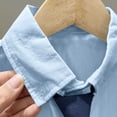 thumbnail image 6 of LEKWK Uniform Shirts for Boys Button Down Short Sleeve Collared Oxford Shirt School Dress Tops with Tie Back to School Party Casual Wear Size 2-13 Years, 6 of 8