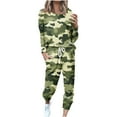 thumbnail image 2 of Cavosen Womens Lounge Sets 2 Piece Outfits Sweatsuit Long Sleeve Shirts Long Pants Tracksuit Outfits with Pocket Drawstring Camo Sports Loungewear Streetwear Fall Clothes, 2 of 5