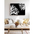 thumbnail image 4 of Coral Black Wall Art for Living Room,Canvas Picture Wall Decor for Bathroom Bedroom,Coastal White Ocean Marine Nautical Beach Painting Artwork for Office Kitchen Hallway Dining Room Decor 16"x20", 4 of 8
