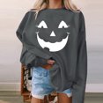 thumbnail image 2 of Sudadera para mujer Sudaderas de cuello redondo Festival Moda Otoño Impreso Blusa de manga larga suelta Casual Pullover Tops Sudadera Odeerbi  ODB-5, 2 of 5