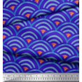 thumbnail image 2 of Soimoi Georgette Viscose Fabric Scales Geometric Print Fabric by the Yard 42 Inch Wide, 2 of 3