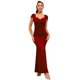 thumbnail image 1 of Vestido formal de verano LALACAT D2404 para mujer rojo oscuro talla S, 1 of 5