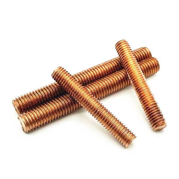 2 Piece Of Red Copper Threaded Rods, M8 Pitch, 500 Mm Long