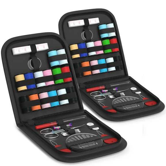 Sewing Kit Gifts for Grandma,Emergency, Portable Sewing Supplies Contains Soft Tape Measure, Scissors, Thread (2PACK, S)