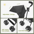 thumbnail image 6 of Baby Stroller, Umbrella Stroller with Foldable Pushchair with Adjustable Canopy, Folding Infant Newborn Pram Stroller with Storage Basket, Cup Holder, Suspension Wheels for Infants (Black), 6 of 6