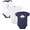 Navy Clouds, variant on Hudson Baby Infant Boy Cotton Bodysuits, Boy First Valentine Easter, 9-12 Months