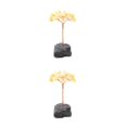 thumbnail image 2 of Moyic Decoración ecológica para el hogar Exquisita artesanía y símbolo de la suerte Piedra preciosa Árbol del dinero de la suerte espato flúor+citrino 13cm 2Conjunto, 2 of 6