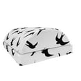 thumbnail image 1 of Bird Foot Rest, Monochromatic Isolated Abstract Flying Swallows Animals Wings Shadows Pattern, Non-Slip Backing Ergonomic Memory Foam Leg Support for Office, White Charcoal Grey, by Ambesonne, 1 of 5