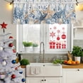 thumbnail image 5 of 2 Pack Valances for Window, Blue Eucalyptus Coastal Short Curtains for Kitchen Bedroom Living Room, Beach Starfish Shell Nautical Retro Rod Pocket Small Window Treatment Valance Drapes 60 x 18 Inch, 5 of 8