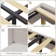 thumbnail image 4 of Bingirl Elegant Beige Velvet Twin Bed Frame: LED-Lit, Wing Back Headboard, Storage, Wood Slats, No Box Spring, Easy Assembly, 4 of 8