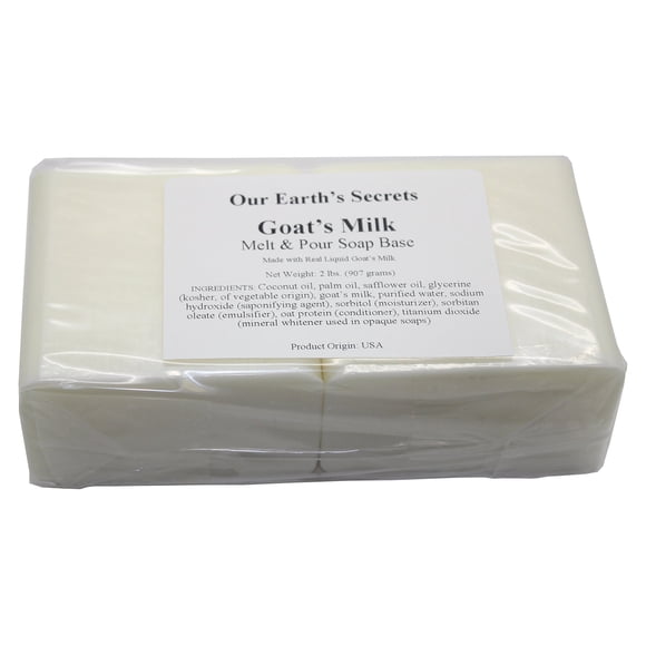 Base de jabón Our Earth's Secrets Leche de cabra 907 g (2 libras)