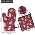 thumbnail image 5 of Christmas Corgi Kitchen Oven Mitt and Pot Holder Sets 2 Pcs for Baking, Cooking and Grilling, Heat Resistant Up To 392 °F, 5 of 5