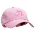thumbnail image 5 of Stroke Of Rosey Love Embroidered Washed Cap - Lt Pink OSFM, 5 of 5